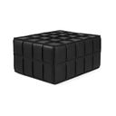 Ver imagem 2 de Puff de Couro Legítimo Decorativo 80x60x40 cm Queen Preto