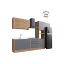 Ver imagem 6 de Kit Cozinha Modulada 6 Peças Versalis (2aéreos+2balcões+1torrequente+1complemento) C6p163 Freijo/