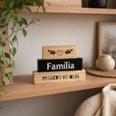 Ver imagem 2 de Enfeite de Mesa Familia Projeto de Deus Madeira Pinus Sala