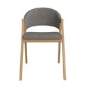 Ver imagem 5 de Kit 2 Cadeiras para Mesa de Jantar Moderna Linho - Balaqui Cor:grafite