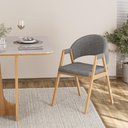 Ver imagem 3 de Kit 2 Cadeiras para Mesa de Jantar Moderna Linho - Balaqui Cor:grafite