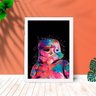 Quadro Decorativo Stormtrooper Star Wars Ink com Moldura e Vidro 25X33:Branco - 1