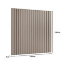 Ver imagem 2 de Painel Ripado Decorativo 320cm X 240cm em Madeira Mdf Cor:grigio