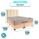 Ver imagem 2 de Cama Box + Colchão Queen Ortobom Molas Ensacadas Airtech + Cabeceira Estofada