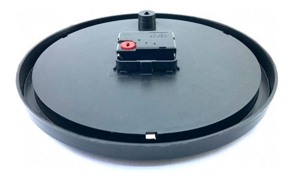 Relógio de Parede Earth Plástico 24 cm Redondo Preto Ômega:Preto - 2