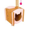 Casinha de Gato de Encaixe com Arranhador e Pompom Rosa - 5