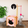 Casinha de Gato de Encaixe com Arranhador e Pompom Rosa - 2