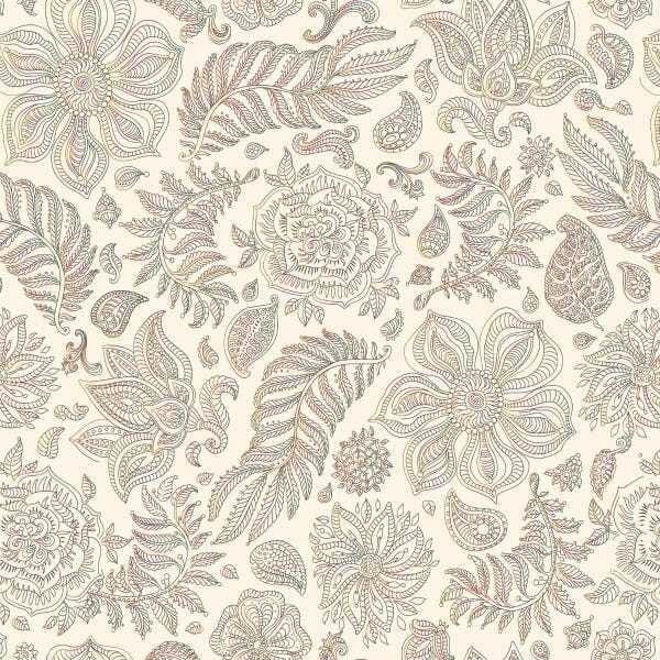 Papel De Parede Adesivo Lavável Flores Detalhadas 18m - 1