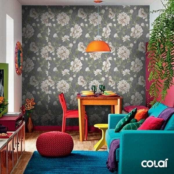 Papel De Parede Adesivo Lavável Rosas Brancas 18m - 5