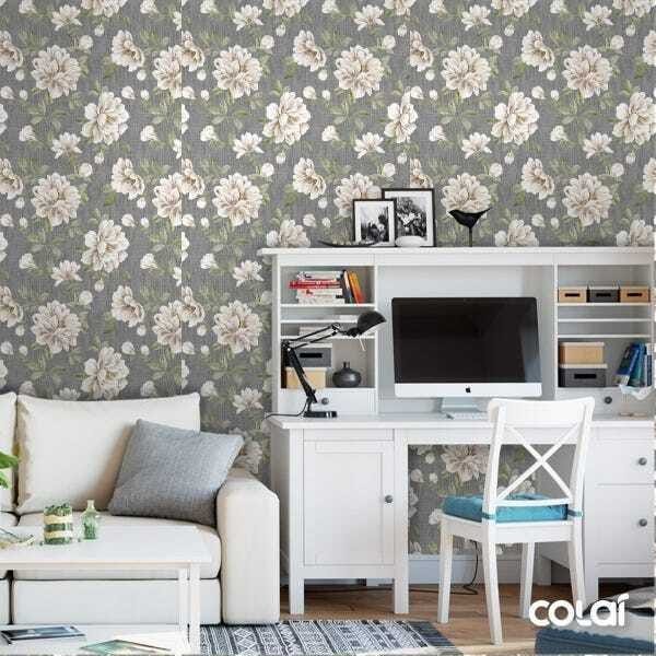 Papel De Parede Adesivo Lavável Rosas Brancas 18m - 2