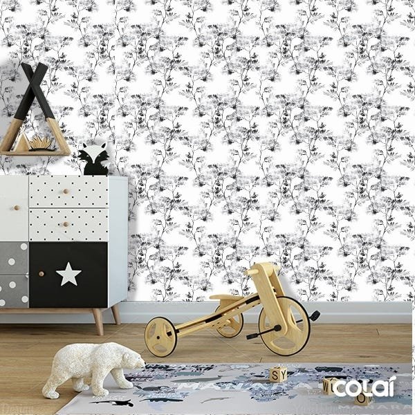 Papel De Parede Lavável Folhas Em Degradê 18m - 6