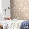 Papel De Parede Lavável Folhas Com Fundo Marrom 3m - 3