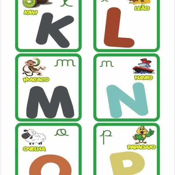 Papel de Parede Adesivo Lavável Abecedário 18m - 1