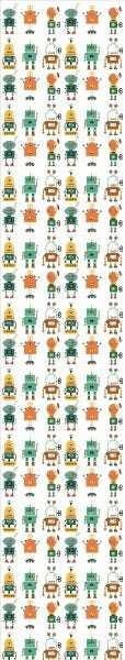 Papel de Parede Adesivo Lavável Robôs de Fundo Branco 18m - 5