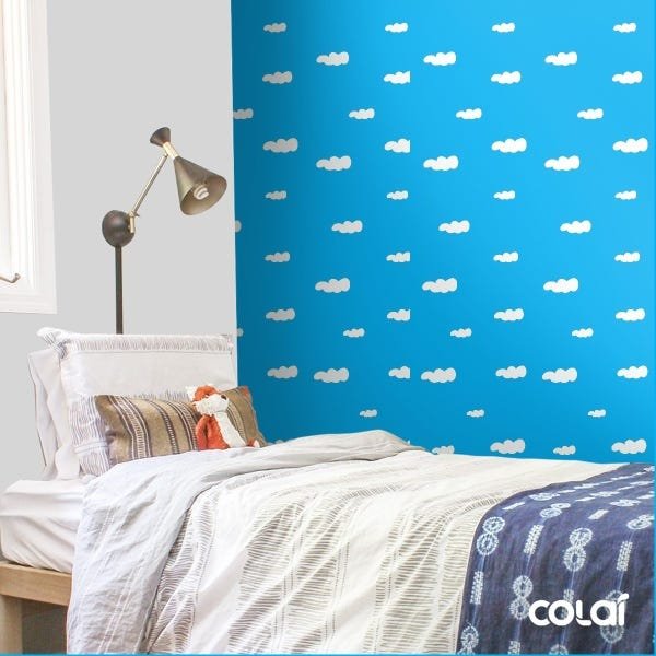 Papel de Parede Adesivo Lavável Céu Azul 18m - 4