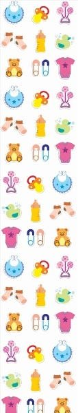Papel de Parede Adesivo Lavável Utensílios de Bebê 18m - 5