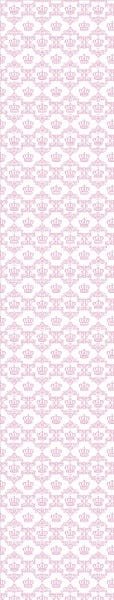 Papel de Parede Lavável Coroa Rosa de Fundo Branco 18m - 5
