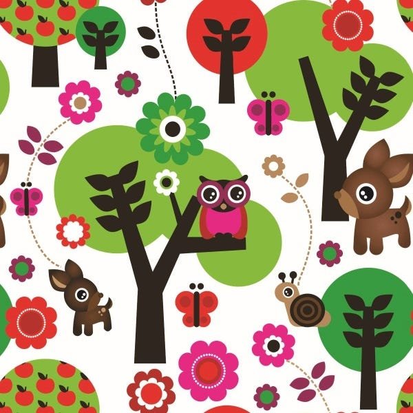 Papel de Parede Adesivo Lavável Floresta 12m - 1