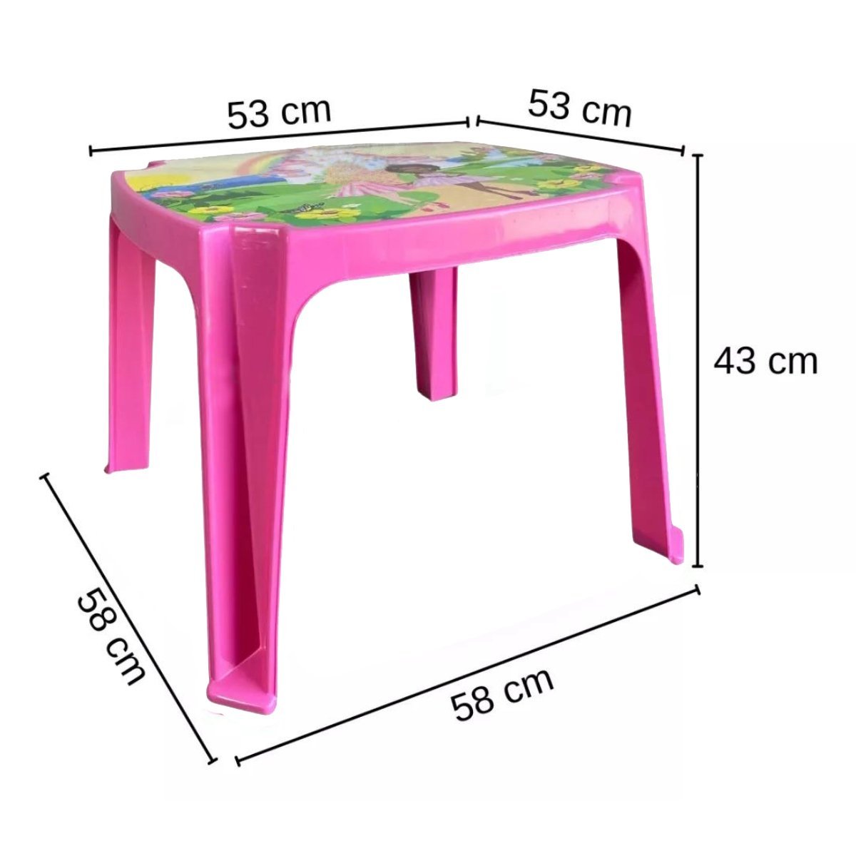 Conjunto de Mesa e 2 Cadeiras Infantil Princesas Rosa - 4