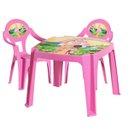Ver imagem 1 de Conjunto de Mesa e 2 Cadeiras Infantil Princesas Rosa