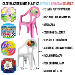 Conjunto de Mesa e 2 Cadeiras Infantil Princesas Rosa - 3