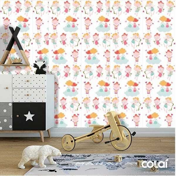 Papel de Parede Adesivo Lavável Cupido - 2