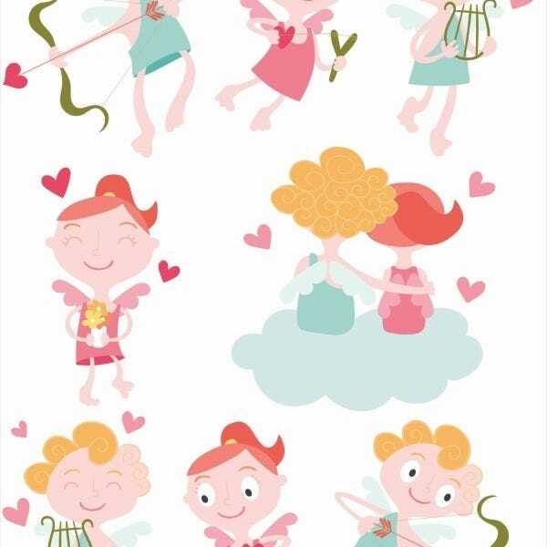Papel de Parede Adesivo Lavável Cupido - 1
