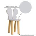 Ver imagem 2 de Cadeira Infantil Orelha Borboleta Mdf Pes Madeira Plancasa:cinza Cristal Tx