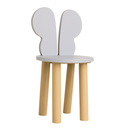 Ver imagem 4 de Cadeira Infantil Orelha Borboleta Mdf Pes Madeira Plancasa:cinza Cristal Tx