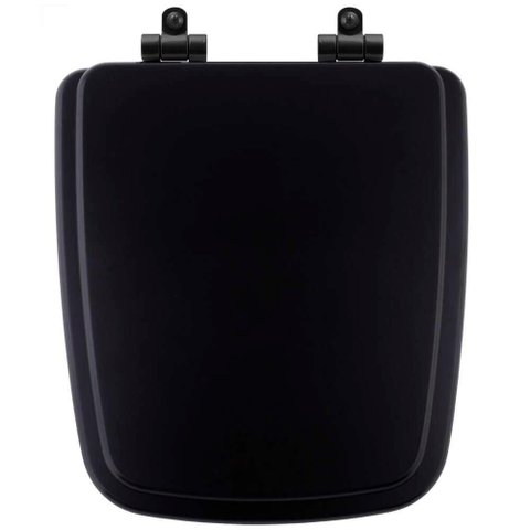 Tampa de Vaso Poliéster com Amortecedor Boss Matte Black (preto Fosco) para Bacia Incepa com