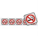 Ver imagem 1 de 5 Placas de Alumínio Auto-adesiva 5x5cm Proibido Fumar - 100 Ch - Sinalize Placa Auto-ades.(proib.fu