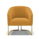 Ver imagem 5 de Poltrona Decorativa Base Industrial Dourado Stella Bouclê Mostarda D03 - D'Rossi