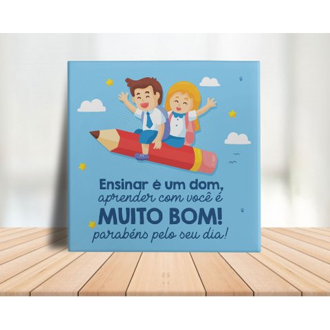 Porta Retrato Dia Dos Professores Decorativo em Azulejo Personalizados