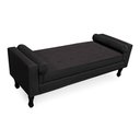 Ver imagem 3 de Kit Cabeceira Mirage + Calçadeira Baú Felix King Size 195cm Suede - Ecotec Decor:Preto