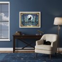 Ver imagem 2 de Quadro Carta Tarot Gatos a Lua 70x50cm Mold Branca