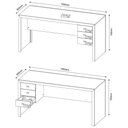 Ver imagem 3 de Mesa Com 0Para Home Office Me4113 Nogal Tecno Mobili