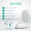 Ver imagem 3 de Assento Sanitario Poliester Century Creme para vaso Deca
