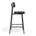 Ver imagem 5 de Banqueta Alta Cozinha Kobe Estofada com Encosto Couríssimo Preto - Desk Design