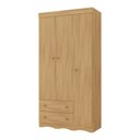 Ver imagem 2 de Guarda-roupa Infantil 92cm 3 Portas e 2 Gavetas Realeza Multimóveis Mp4452 Madeirado