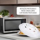 Ver imagem 4 de Tampa Protetora de Alimentos para Micro-ondas de Plástico Lyor 26cm X 6,5cm