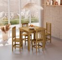 Ver imagem 2 de Conjunto Sala de Jantar 88x88 com 4 Cadeiras Diamante - Nemargi:nogueira