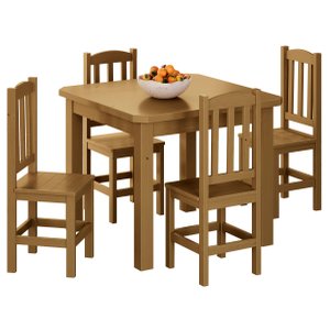 Conjunto Sala de Jantar 88x88 com 4 Cadeiras Diamante - Nemargi:nogueira