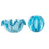Cachepot Decoração Cristal Murano Escarlete Cor Aquamarine - 2