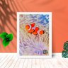 Quadro Decorativo Peixe Palhaço Nemo com Moldura e Vidro:Branco - 1