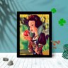 Quadro Decorativo Branca de Neve Tattoo com Moldura e Vidro:Preto - 1