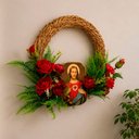 Ver imagem 2 de Guirlanda Sagrado Coração de Jesus Decoração Natalina 40cm