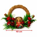 Ver imagem 5 de Guirlanda Sagrado Coração de Jesus Decoração Natalina 40cm