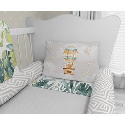 Kit Berço Enxoval Bebê Safári Selva Folhas Leão Verde - Kt50 - 2