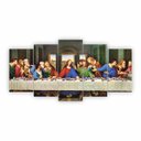 Ver imagem 1 de Quadro Santa Ceia Mosaico Jesus e Apóstolos em Mdf 130x65