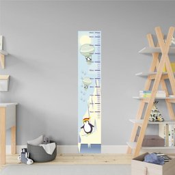 Adesivo Régua de Crescimento Altura Pinguins Polo Norte - 2